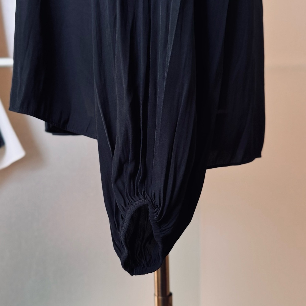KOBI HALPERIN Keegan Beaded Black Blouse Embellished Top - Picture 7 of 16